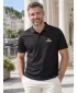 Tricou funcțional pentru bărbați cu guler ALTISPORT ALM006217 NEGRU ȘI AURIU