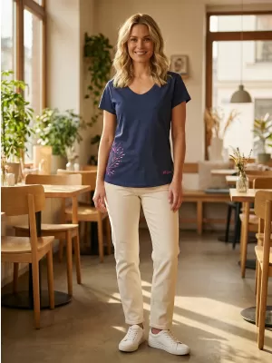 Tricou pentru femei ALTISPORT ECYLA LTST767 ALBASTRU INCHIS