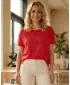 Tricou pentru femei cu mâneci scurte SAM 73 NINA WT 818 ROŞU