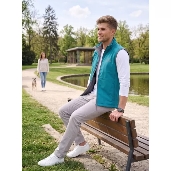  Vestă softshell pentru bărbați ALTISPORT ALM006517 TURCOAZ ÎNCHIS 