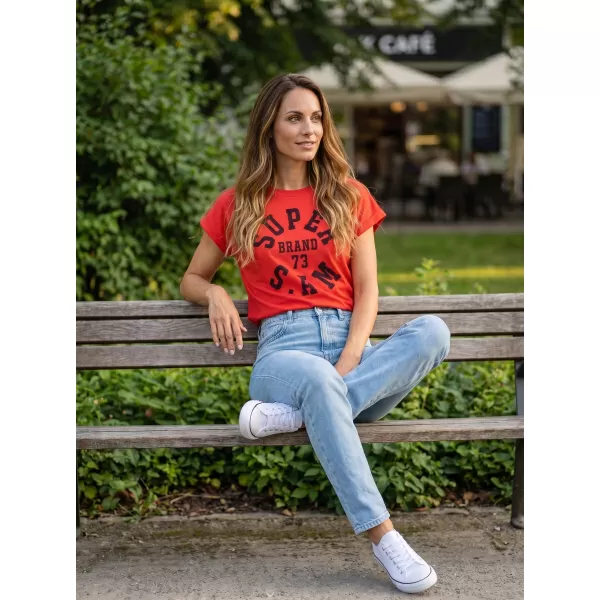  Tricou pentru femei cu mâneci scurte SAM 73 ROBYN WT 814 ROŞU 