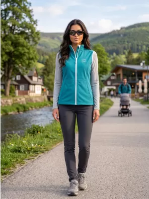 Vesta softshell dama ALTISPORT ALW056516 TURCOAZ ÎNCHIS
