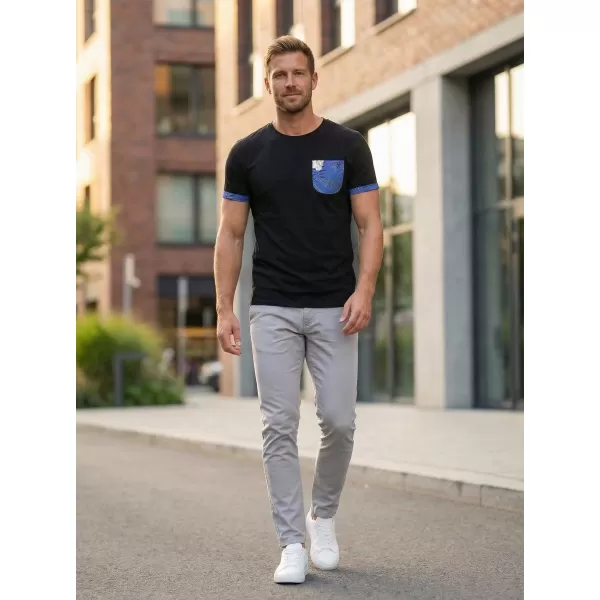  Tricou pentru bărbați KIXMI LARKIN NEGRU 