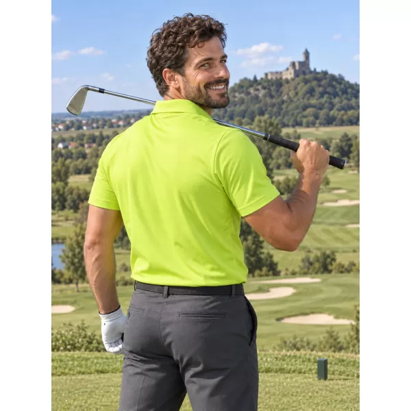  Tricou funcțional pentru bărbați cu guler ALTISPORT ALM006217 LĂMÂIE VERDE 