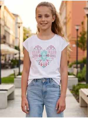 Tricou de fată cu mâneci scurte SAM 73 FREYA GT 550 ALB
