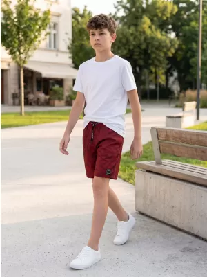 Pantaloni scurți de băieți SAM 73 FELIX BS 532 ROŞU