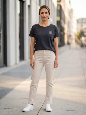Tricou pentru femei cu mâneci scurte SAM 73 SIAN WT 820 NEGRU