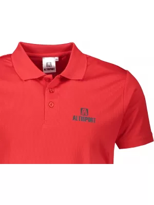Tricou funcțional pentru bărbați cu guler ALTISPORT ALM006217 ROȘU