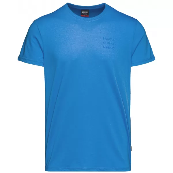  Tricou pentru bărbați cu mâneci scurte SAM 73 TOBIAS MT 776 ALBASTRU DESCHIS 