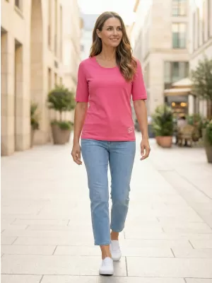 Tricou de damă cu mâneci scurte ALTISPORT ARICA LTST772 ROZ DESCHIS