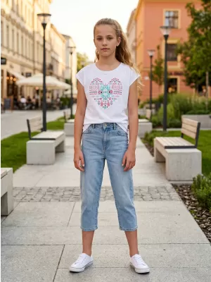 Tricou de fată cu mâneci scurte SAM 73 FREYA GT 550 ALB