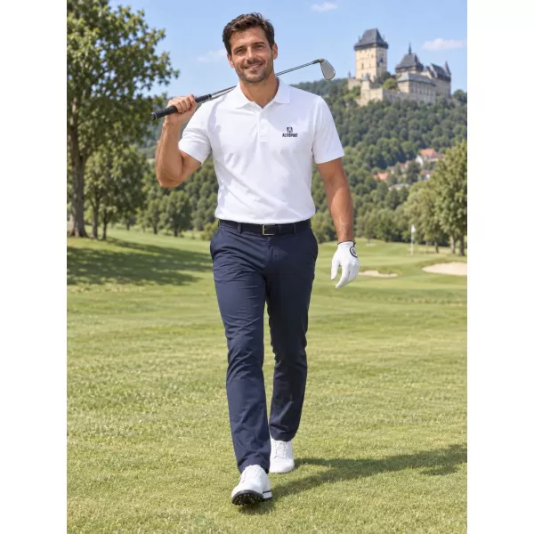  Tricou funcțional pentru bărbați cu guler ALTISPORT ALM006217 ALB 