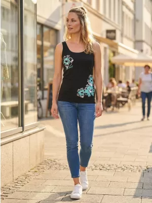 Dámské tílko ALTISPORT CARRYOVER ALW016136 ČERNOMODRÁ