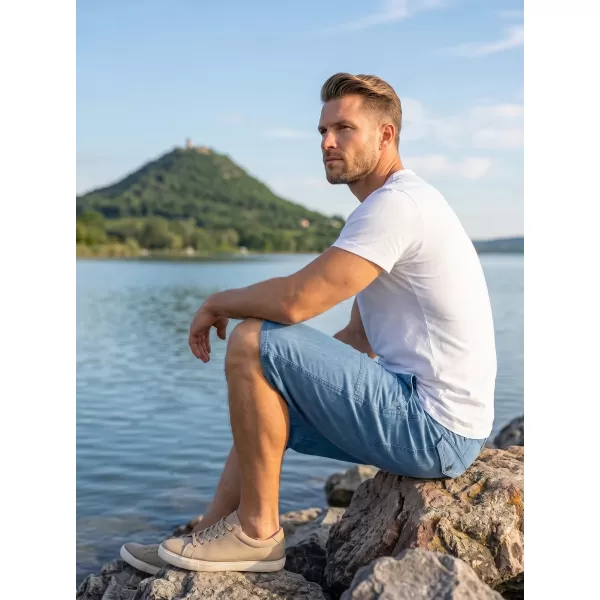  Pantaloni scurţi SAM 73 GRIFF MS 736 DENIM LUMINOS 