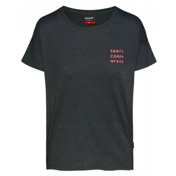  Tricou pentru femei cu mâneci scurte SAM 73 SIAN WT 820 NEGRU 