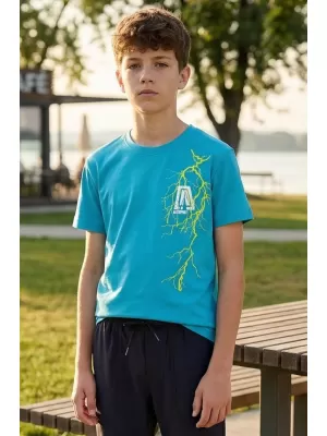 Tricou pentru copii ALTISPORT ALK027138 TURCOAZ