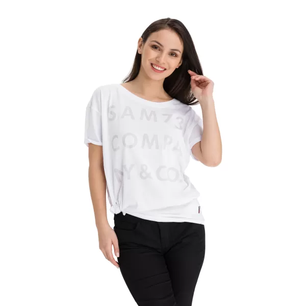  Tricou pentru femei cu mâneci scurte SAM 73 NINA WT 818 ALB 