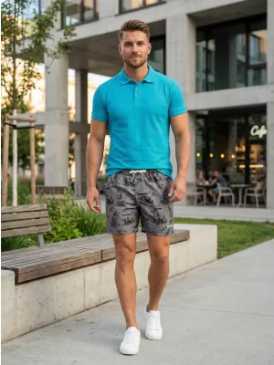 Pantaloni scurți pentru bărbați ALTISPORT HELET MPAT526 GRI DESCHIS