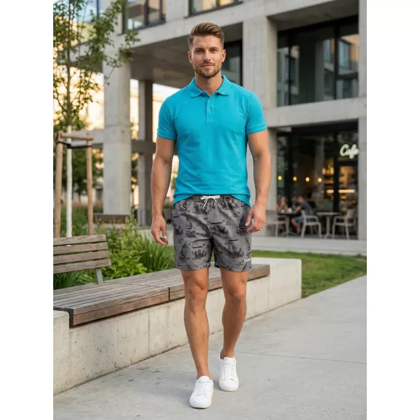  Pantaloni scurți pentru bărbați ALTISPORT HELET MPAT526 GRI DESCHIS 