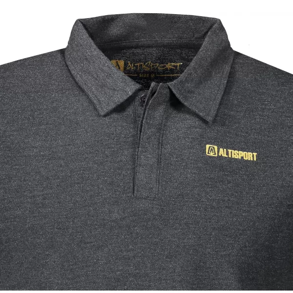  Tricou pentru bărbați cu guler ALTISPORT WELLYN MTST647 NEGRU 