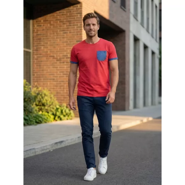  Tricou pentru bărbați KIXMI LARKIN ROȘU 