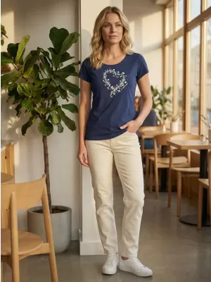 Tricou pentru femei ALTISPORT ALW058122 ALBASTRU MIEZUL NOPȚII