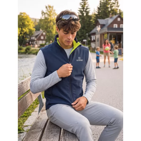  Vestă softshell pentru bărbați ALTISPORT ALM006517 ALBASTRU MARIN 