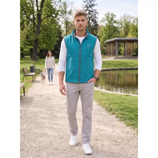  Vestă softshell pentru bărbați ALTISPORT ALM006517 TURCOAZ ÎNCHIS 