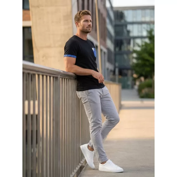  Tricou pentru bărbați KIXMI LARKIN NEGRU 