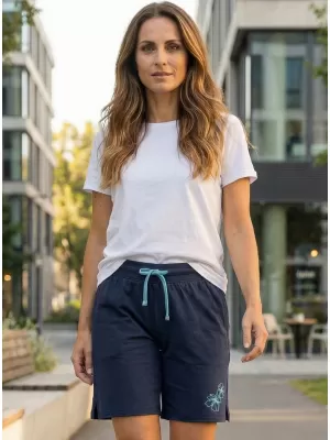 Pantaloni scurți de damă ALTISPORT ARBELA LPAT513 ALBASTRU INCHIS