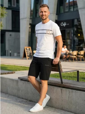 Pantaloni scurți pentru bărbați ALTISPORT ELOF MPAT527 NEGRU