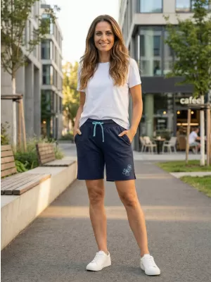 Pantaloni scurți de damă ALTISPORT ARBELA LPAT513 ALBASTRU INCHIS