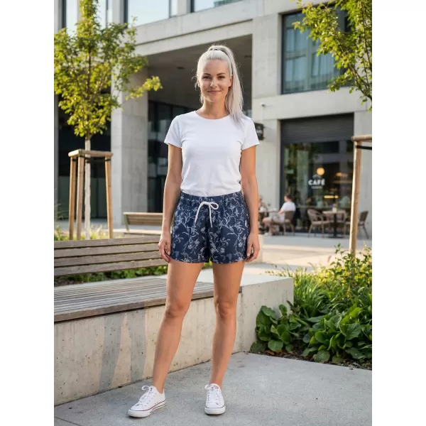 Pantaloni scurți de damă ALTISPORT BARBA LPAT512 ALBASTRU INCHIS 