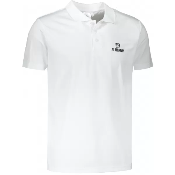  Tricou funcțional pentru bărbați cu guler ALTISPORT ALM006217 ALB 