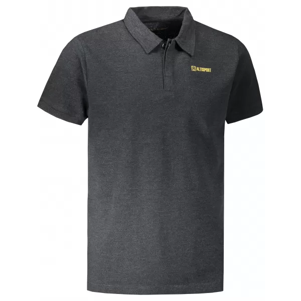  Tricou pentru bărbați cu guler ALTISPORT WELLYN MTST647 NEGRU 