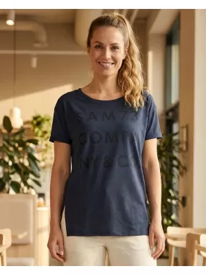 Tricou pentru femei cu mâneci scurte SAM 73 NINA WT 818 ALBASTRU ÎNCHIS