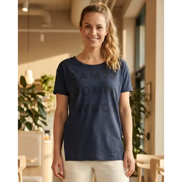  Tricou pentru femei cu mâneci scurte SAM 73 NINA WT 818 ALBASTRU ÎNCHIS 