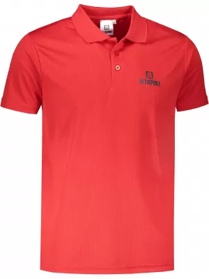 Tricou funcțional pentru bărbați cu guler ALTISPORT ALM006217 ROȘU