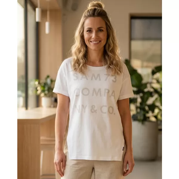  Tricou pentru femei cu mâneci scurte SAM 73 NINA WT 818 ALB 