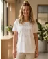 Tricou pentru femei cu mâneci scurte SAM 73 NINA WT 818 ALB