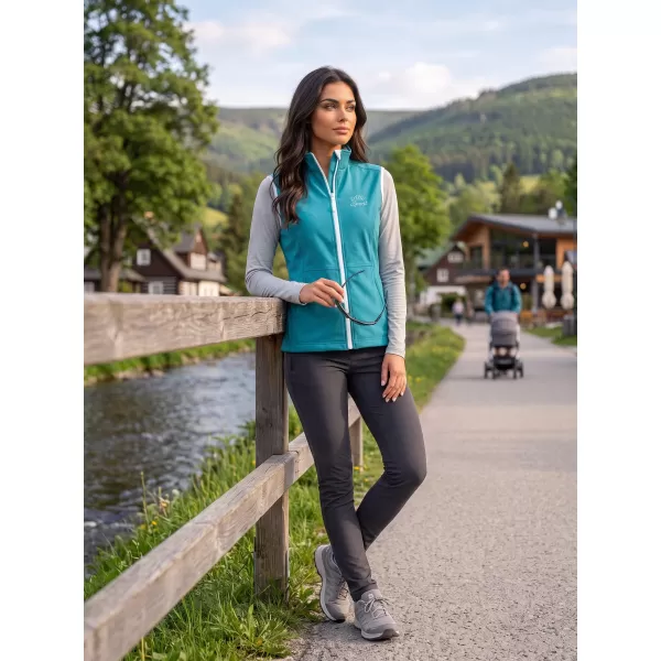  Vesta softshell dama ALTISPORT ALW056516 TURCOAZ ÎNCHIS 