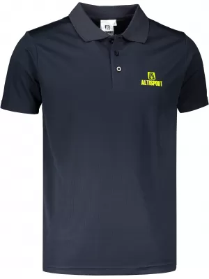 Tricou funcțional pentru bărbați cu guler ALTISPORT ALM006217 ALBASTRU MARIN