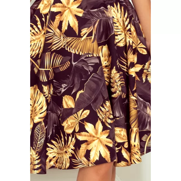  Rochie NUMOCO A114-13 NEGRU -GOLD 