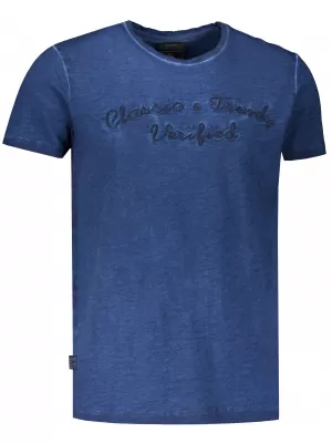 Tricou pentru bărbați KIXMI LINBERG ALBASTRU INCHIS