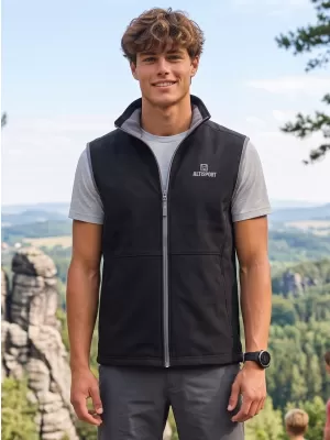 Vestă softshell pentru bărbați ALTISPORT ALM006517 NEGRU