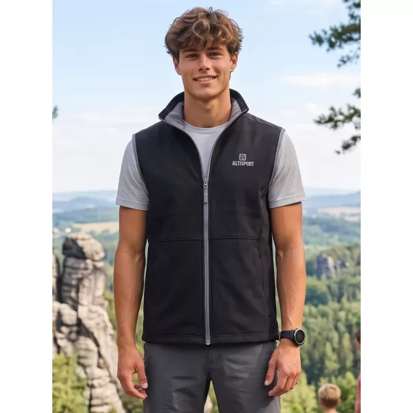  Vestă softshell pentru bărbați ALTISPORT ALM006517 NEGRU 