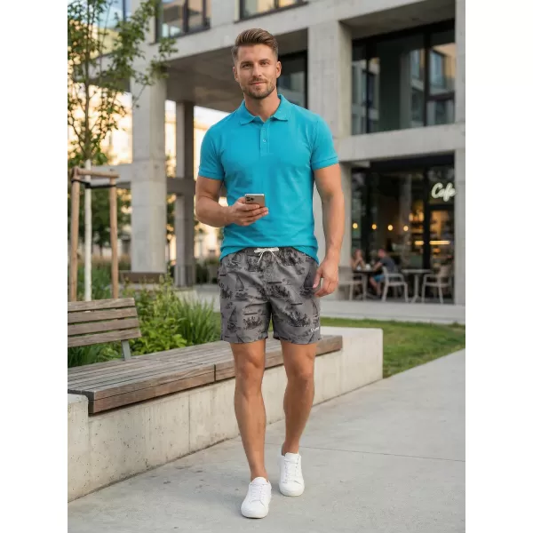  Pantaloni scurți pentru bărbați ALTISPORT HELET MPAT526 GRI DESCHIS 