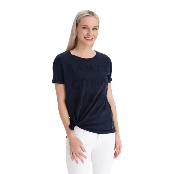  Tricou pentru femei cu mâneci scurte SAM 73 NINA WT 818 ALBASTRU ÎNCHIS 