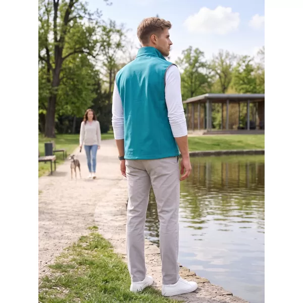  Vestă softshell pentru bărbați ALTISPORT ALM006517 TURCOAZ ÎNCHIS 