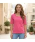 Tricou de damă cu mâneci scurte ALTISPORT ARICA LTST772 ROZ DESCHIS